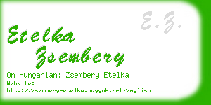 etelka zsembery business card